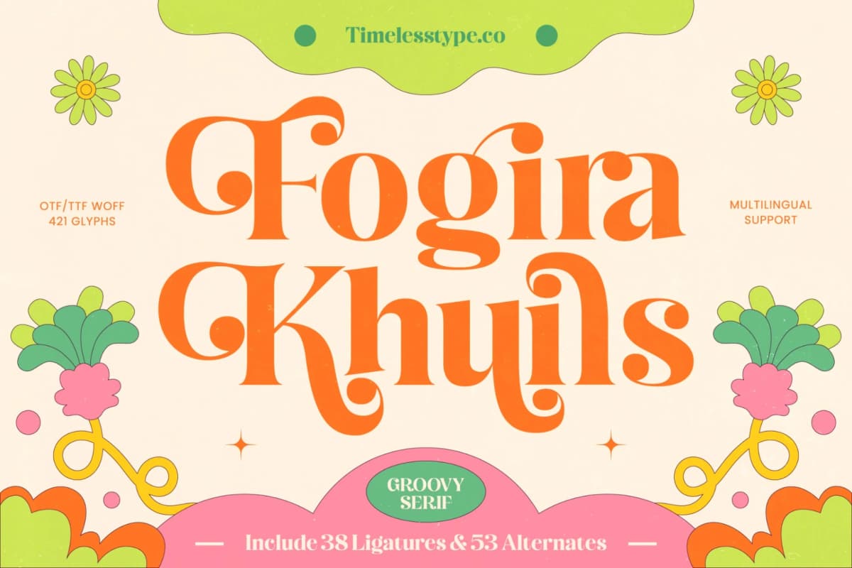 Fogira Khuils – Groovy Serif Font font preview
