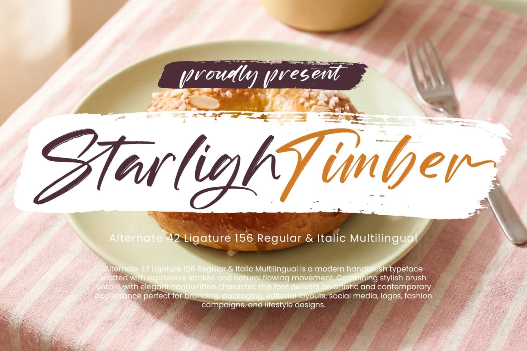 Preview of Starligh Timber – Modern Handbrush Script font