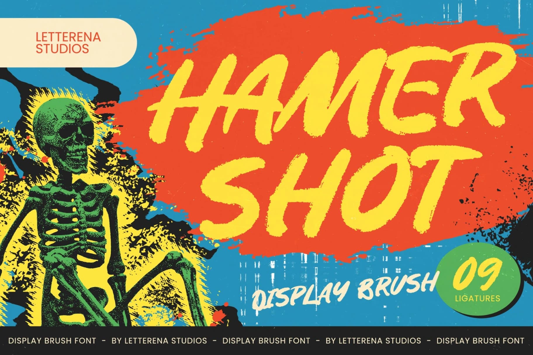 Preview of Hamer Shot - Display Brush Font font