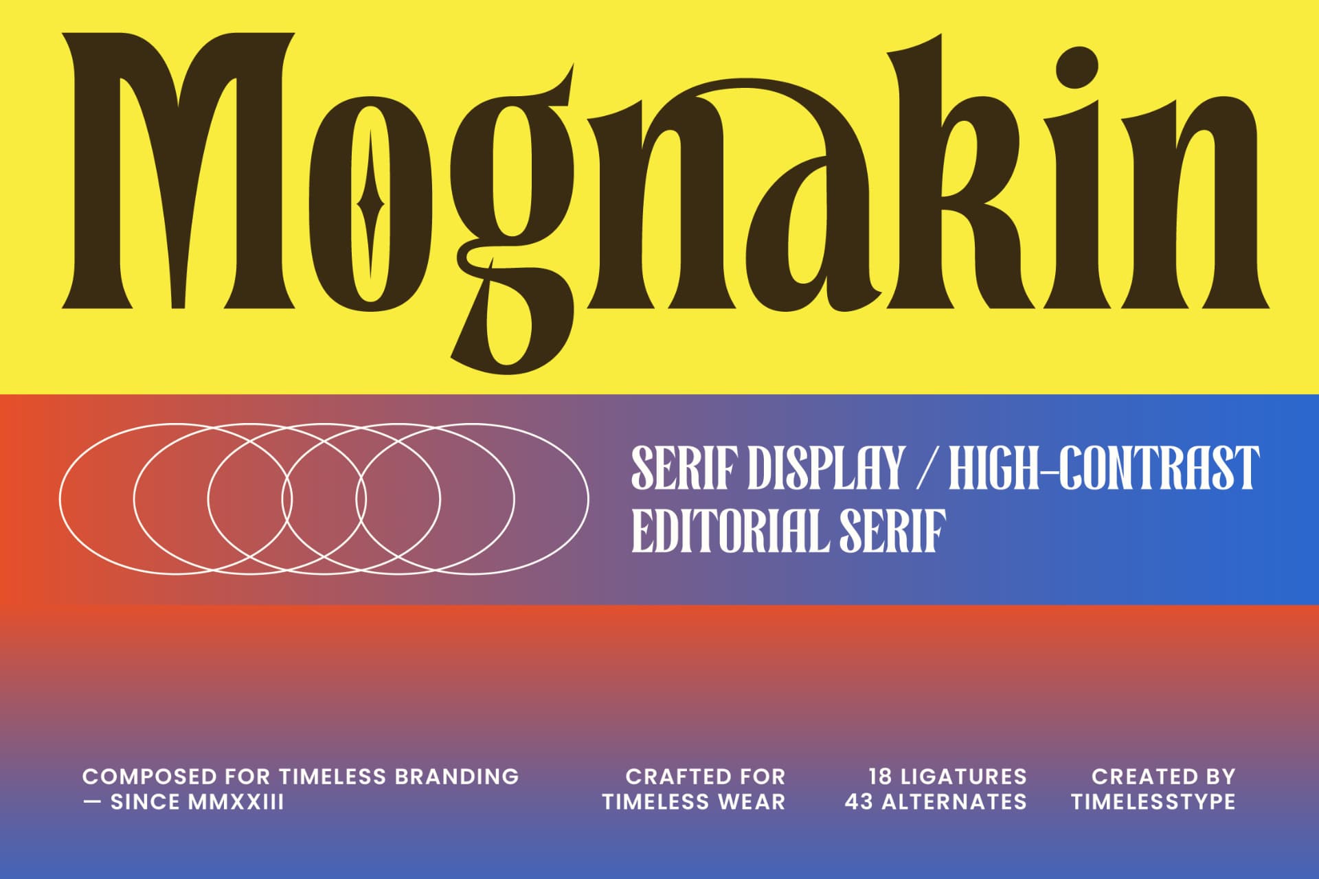 Preview of Mognakin – Serif Display Font font