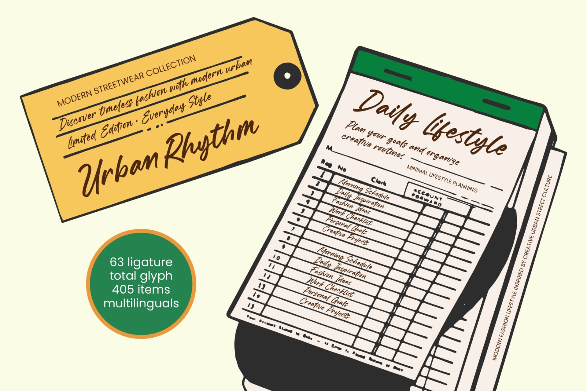 Preview 9 for Urban Rhythm - Modern Handwritten Font