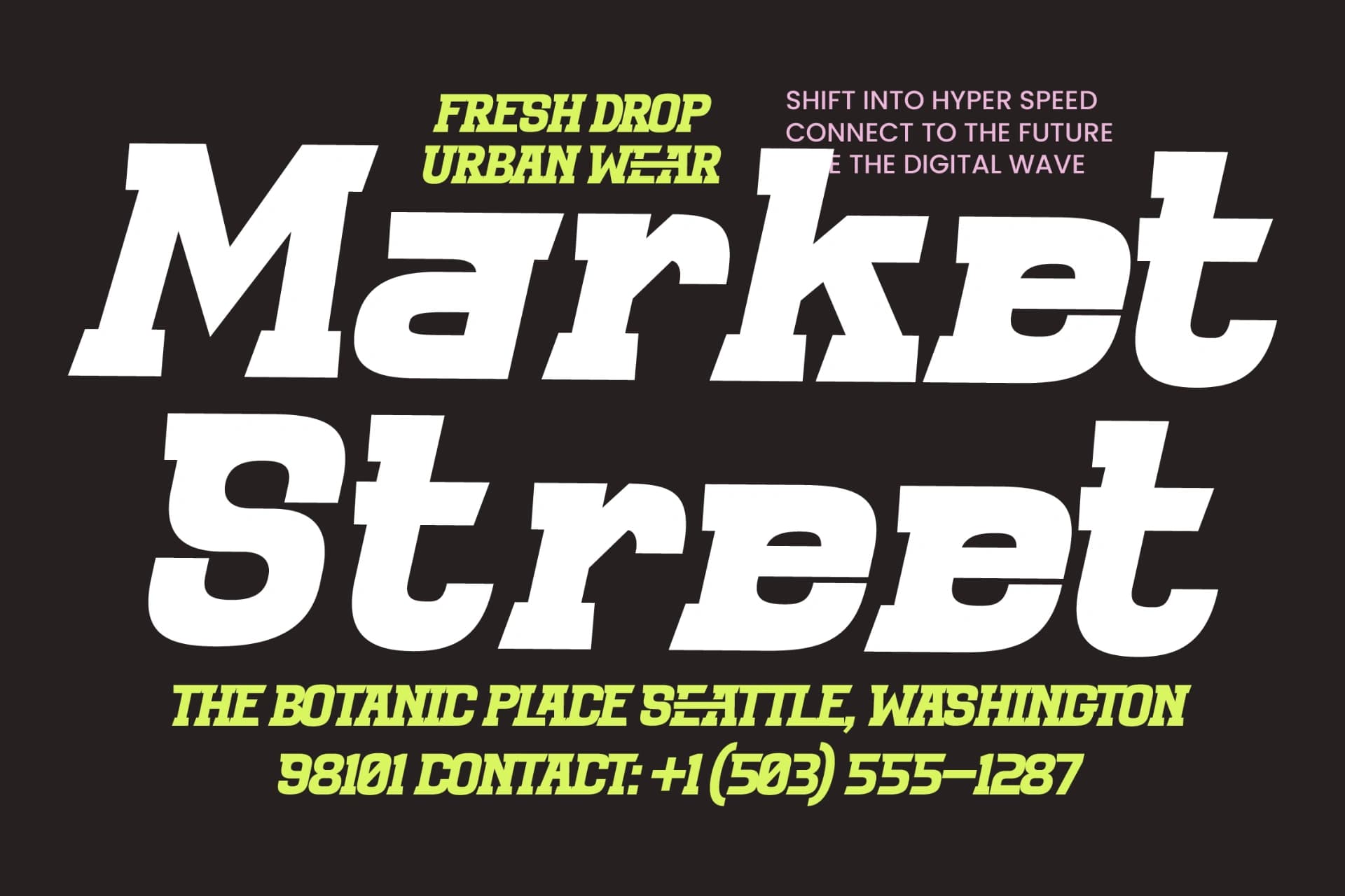 Preview 2 for Quantum Orbitals Signal – Bold Extended Futuristic Sans Serif