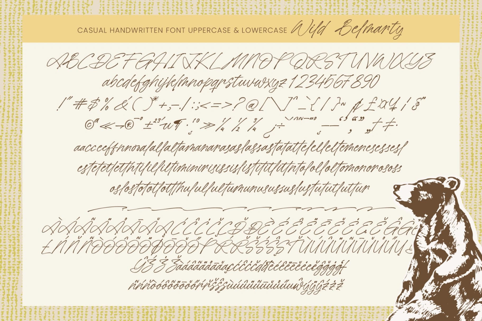 Preview 14 for Wild Belmarty - Casual Handwritten Font