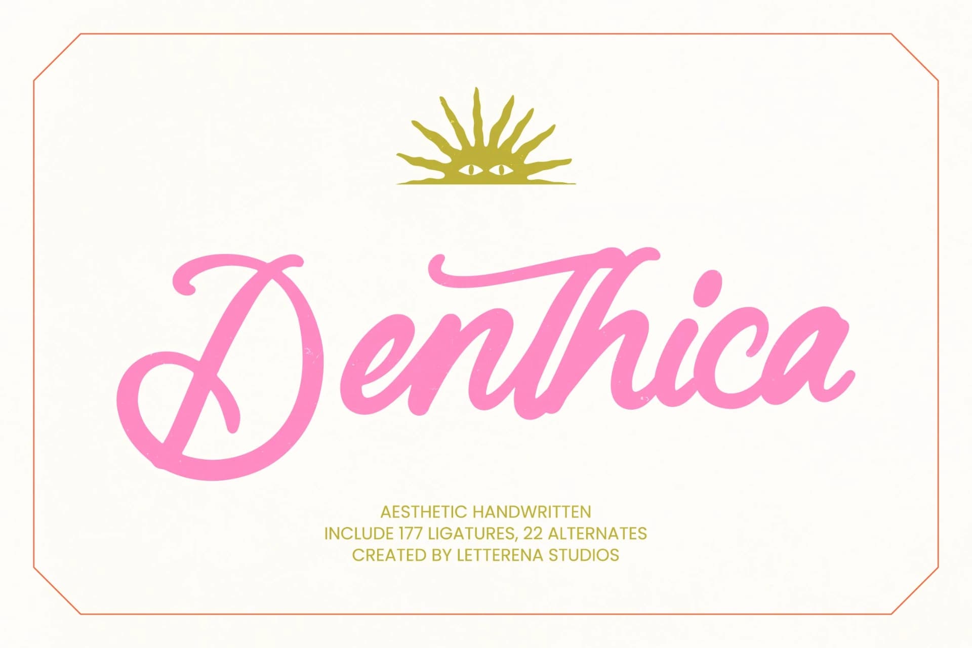Preview of Denthica - Aesthetic Handwritten font