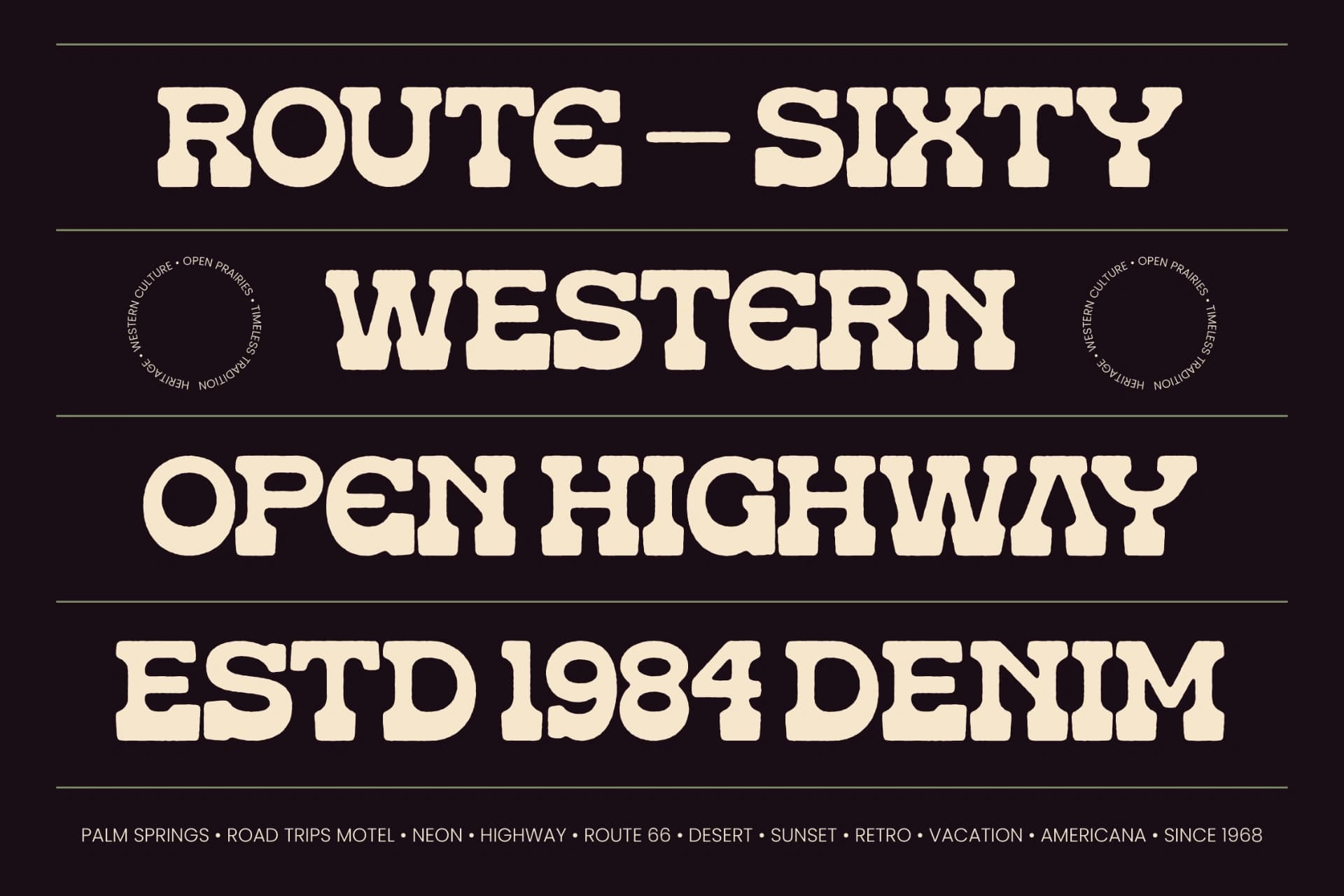 Preview 2 for Americana Desert Rider - Western Slab Serif