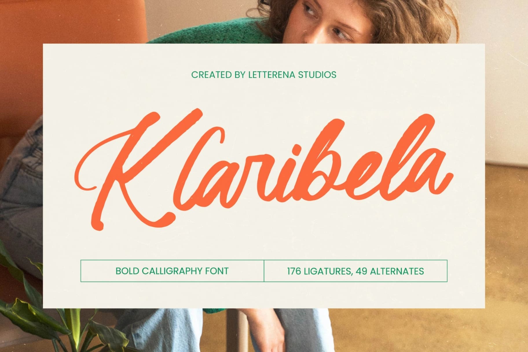 Preview of Klaribela - Bold Calligraphy Font font