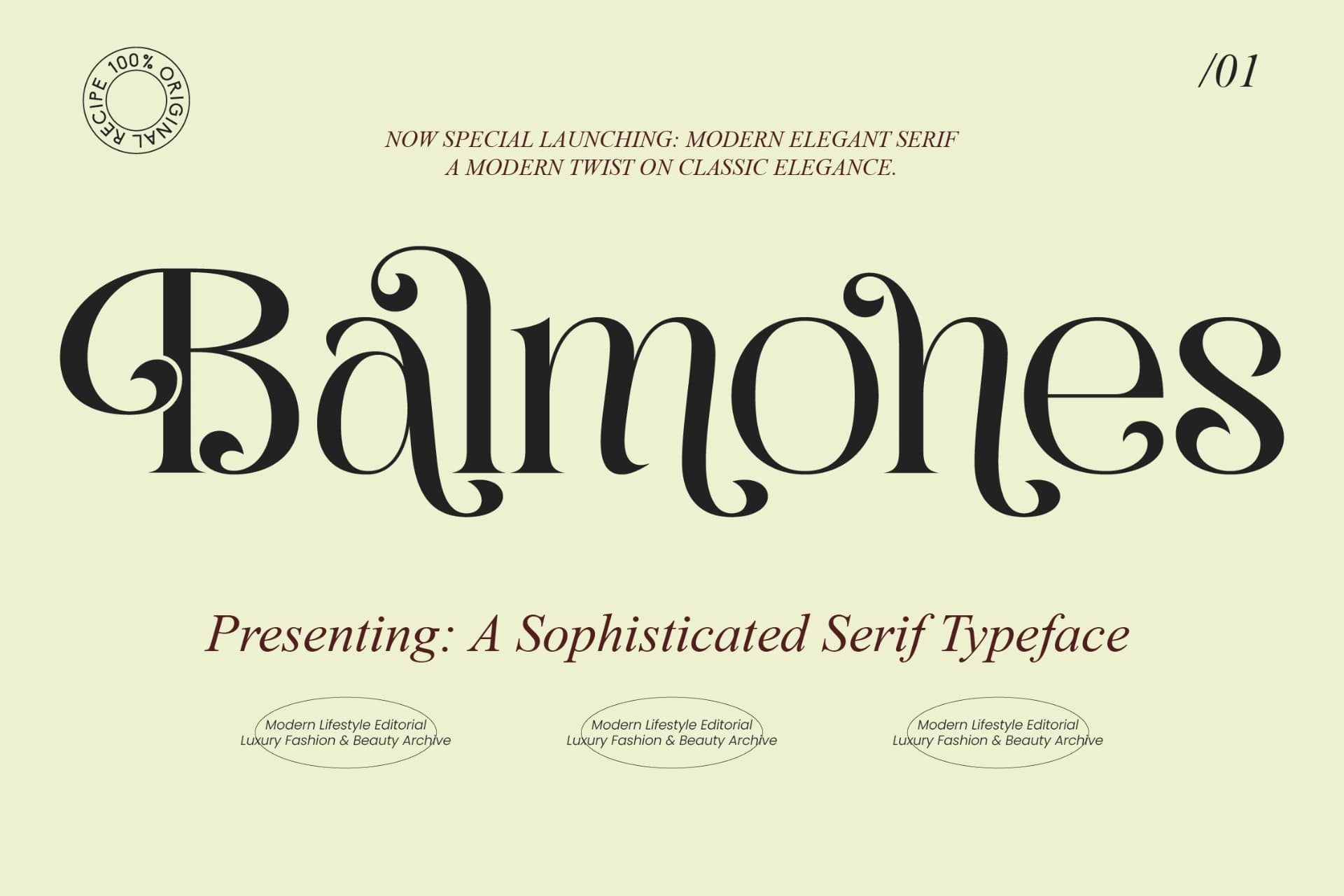 Preview of Balmones - Modern Elegant Serif font
