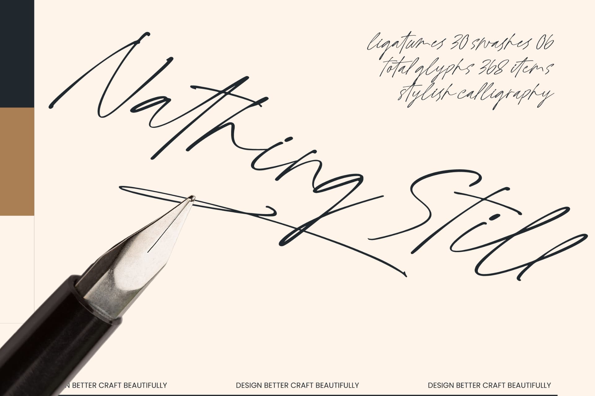 Preview of Nathing Still - Stylish Calligraphy font