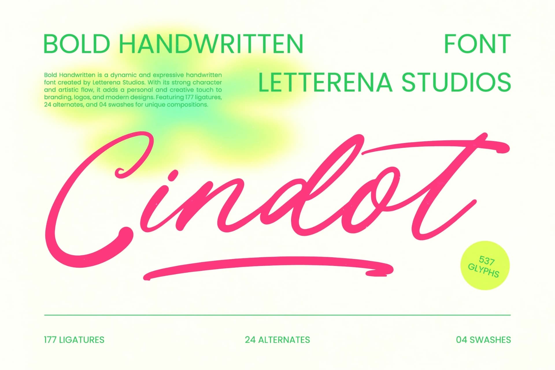 Preview of Cindot - Bold Handwritten Font font