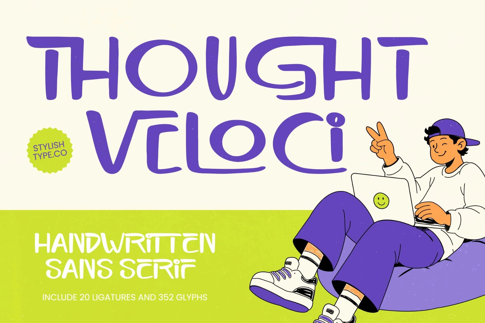 Preview of Thought Veloci - Handwritten Sans Serif font
