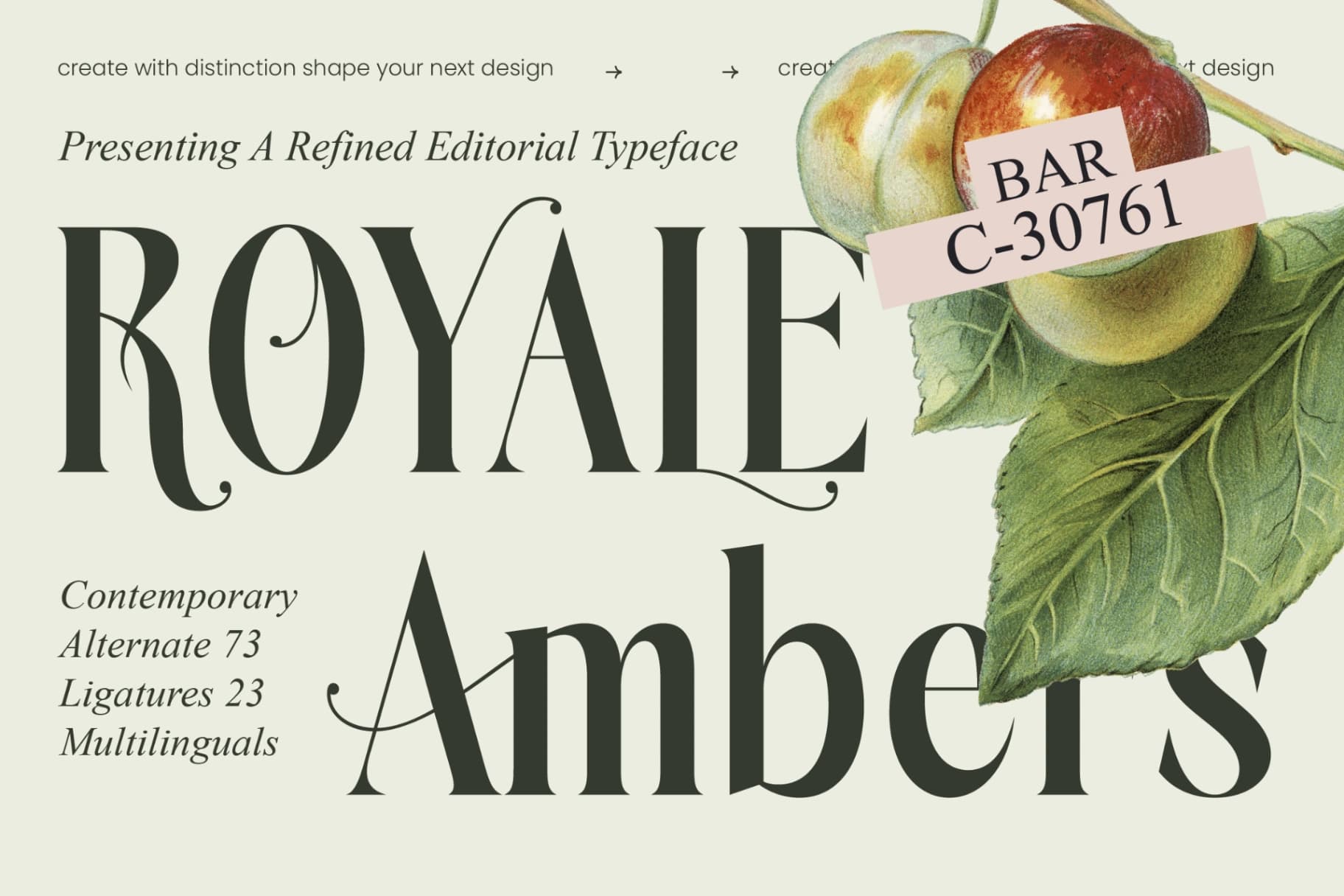 Preview of Royale Ambers - Editorial Serif font