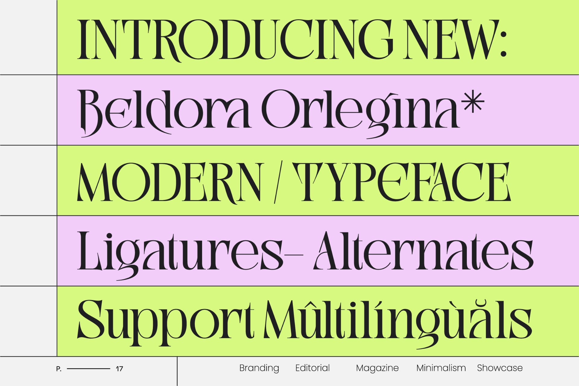 Preview of Beldora Orlegina - Editorial Display Serif font