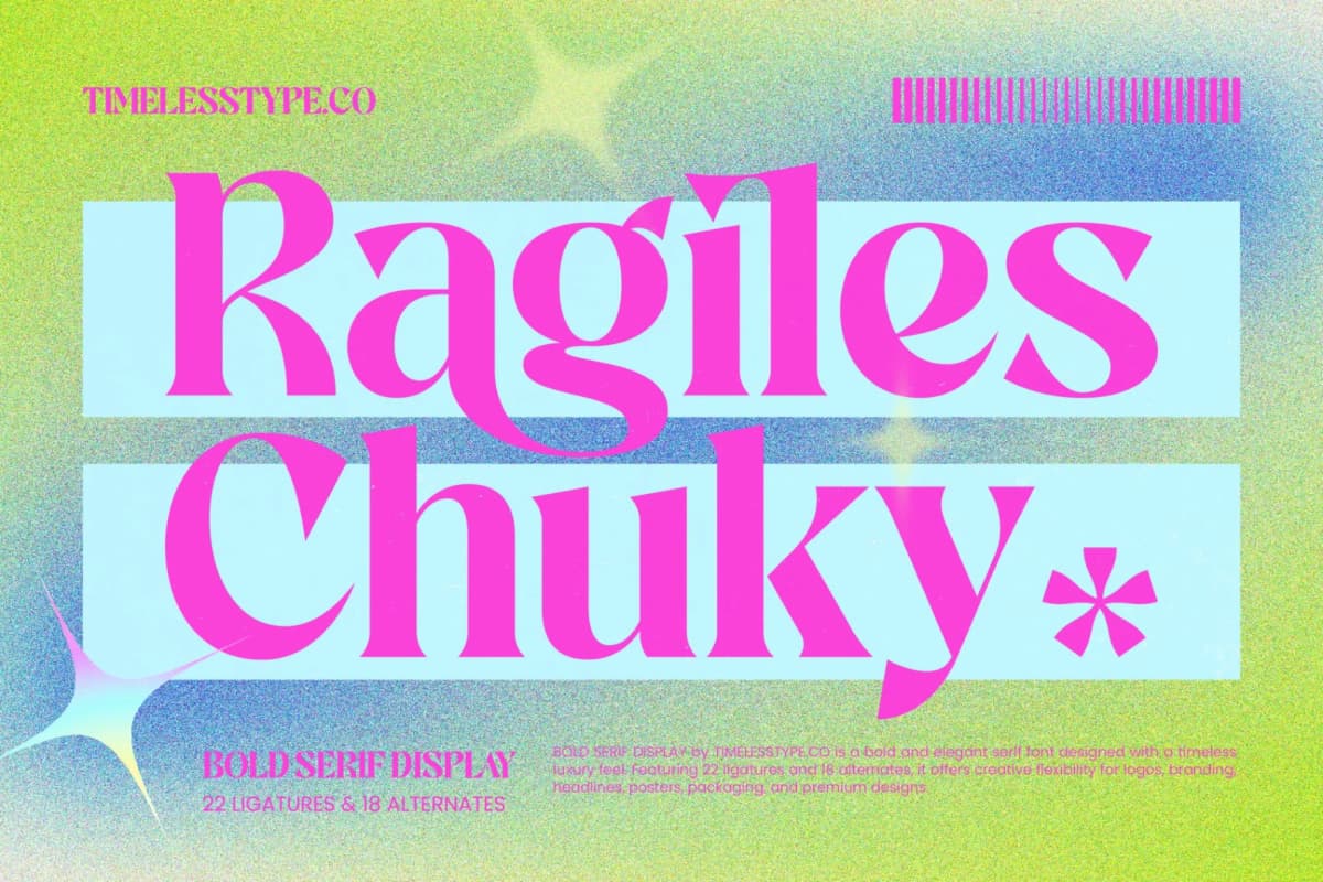 Ragiles Chuky - Bold Serif Display font preview