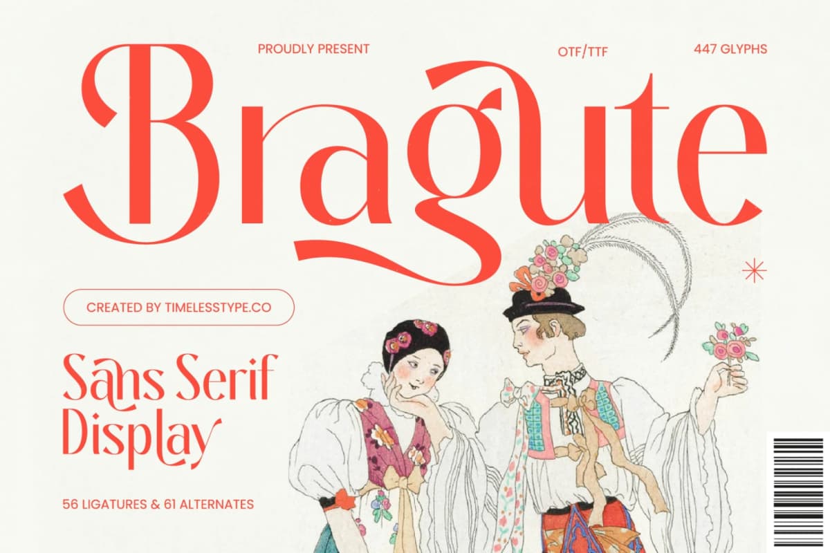 Bragute - Sans Serif Display font preview