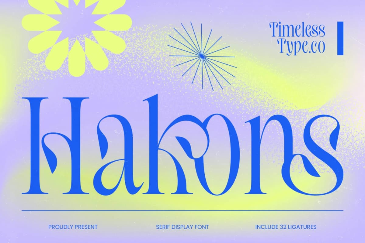 Hakons - Serif Display Font font preview