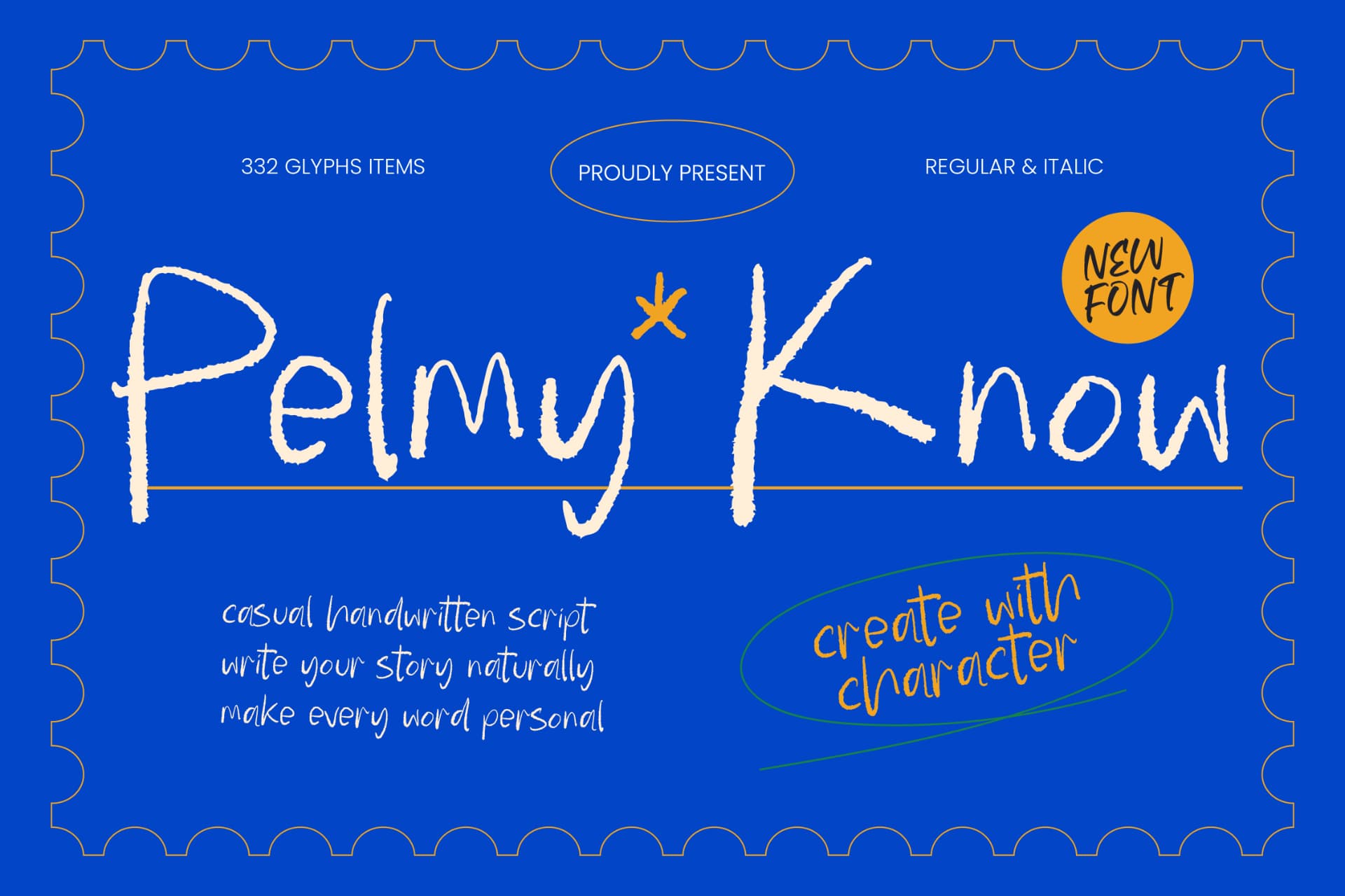 Preview of Pelmy Know - Casual Handwritten Script font