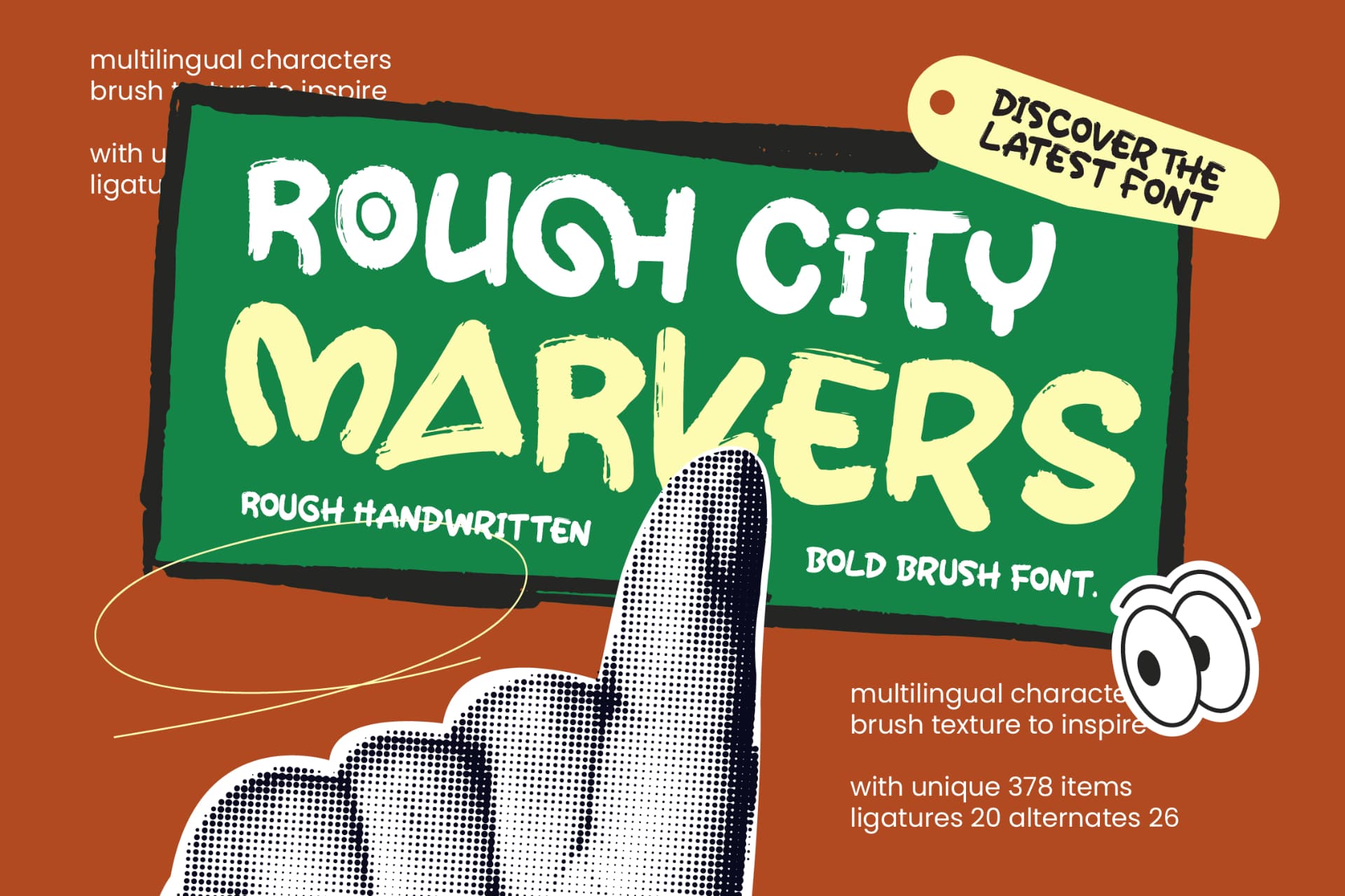 Preview of Rough City Markers - Bold Brush Font font