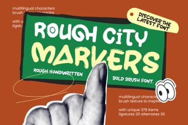 Rough City Markers - Bold Brush Font