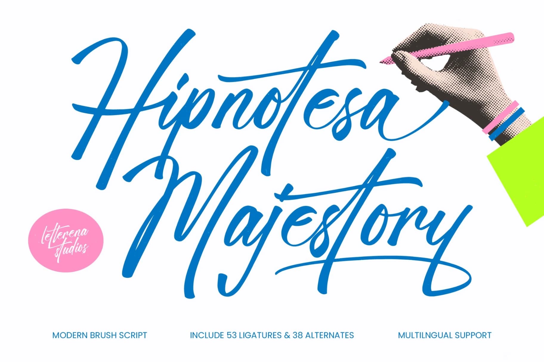 Preview of Hipnotesa Majestory - Modern Brush Script font