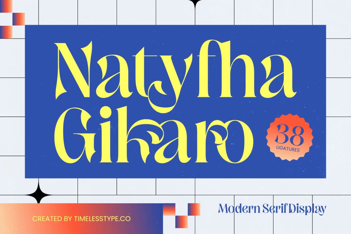 Natyfha Gikaro – Modern Serif Display font preview