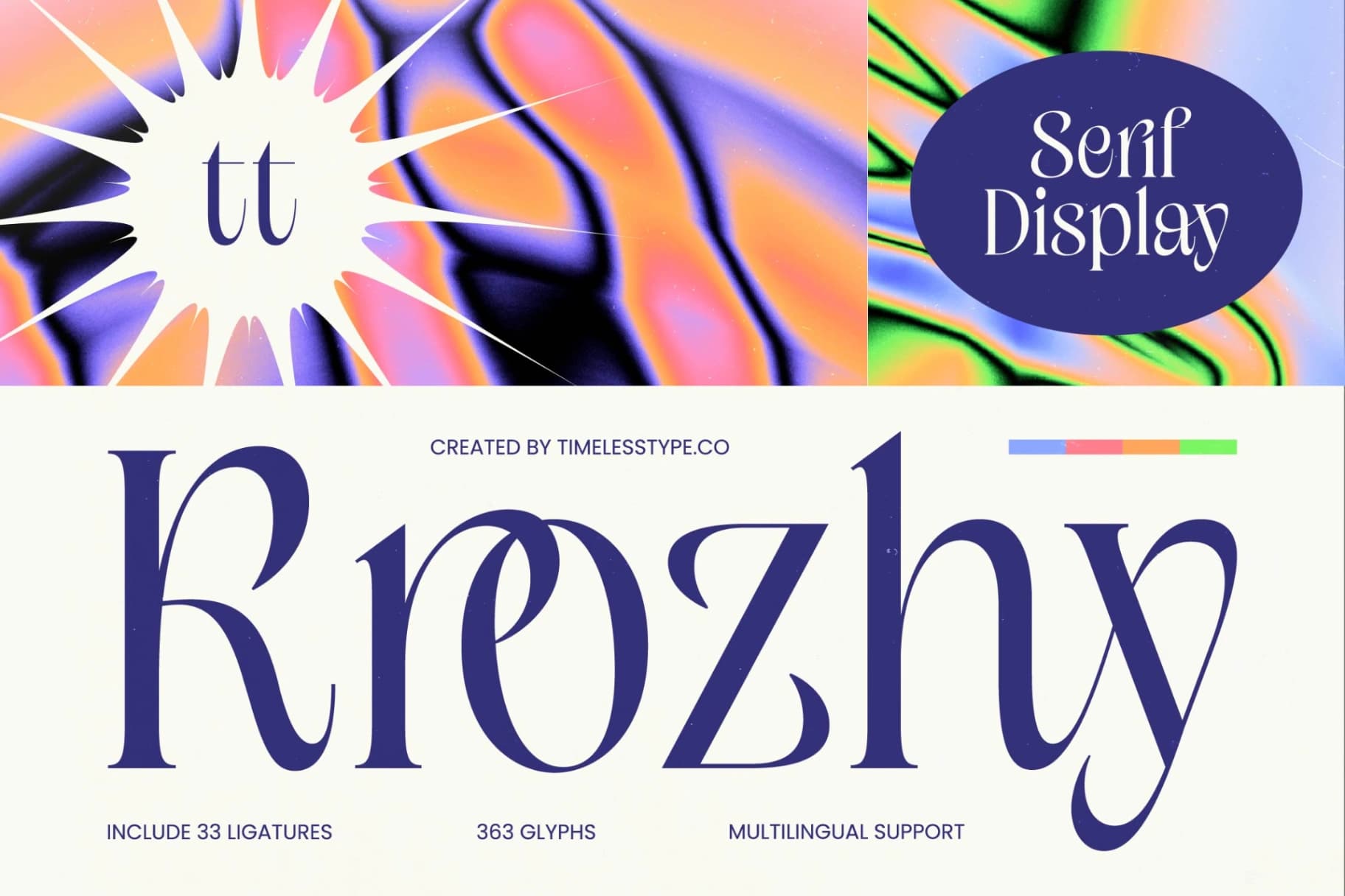 Preview of Krozhy – Modern Serif Display font