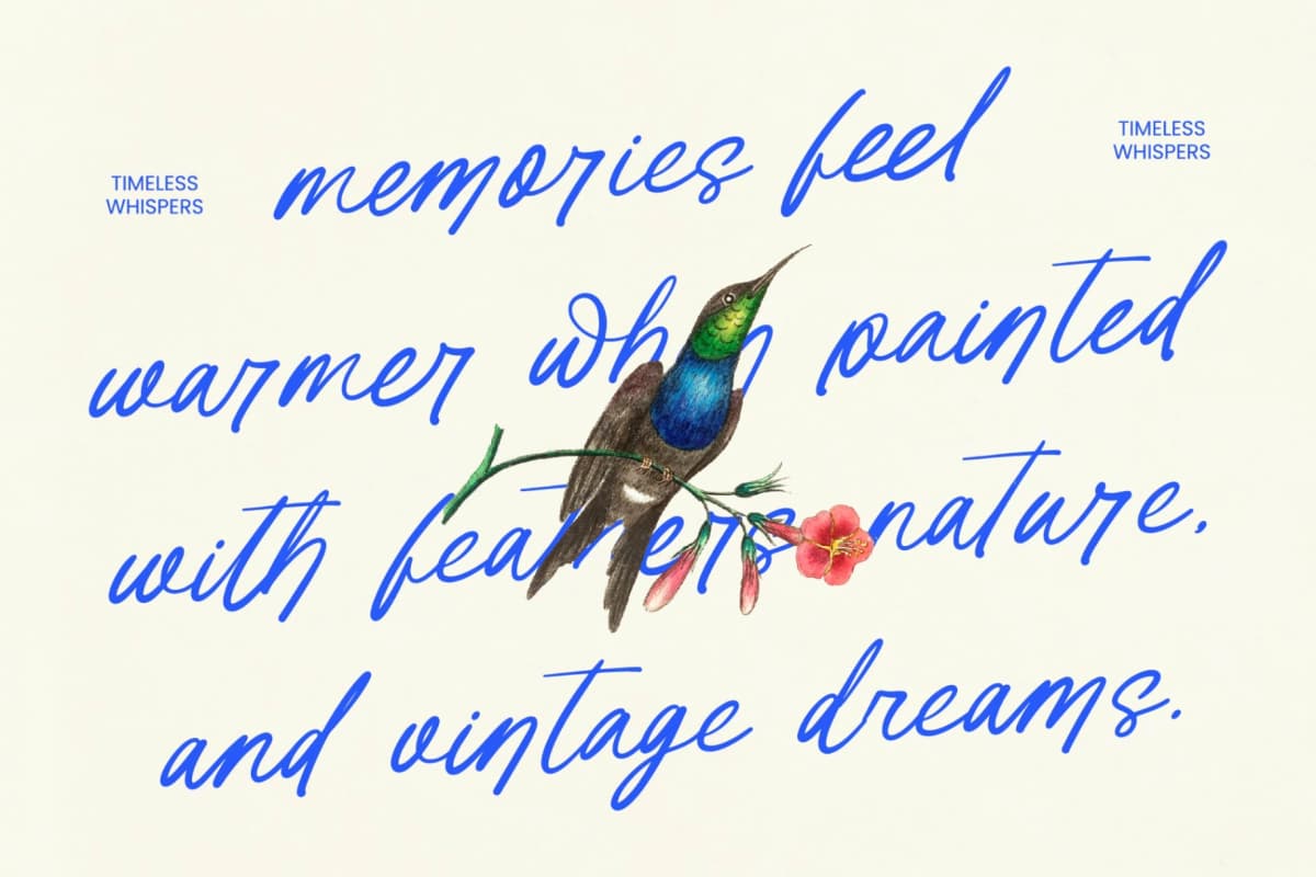 Tender Natural - Handwritten Ink Font font preview 6