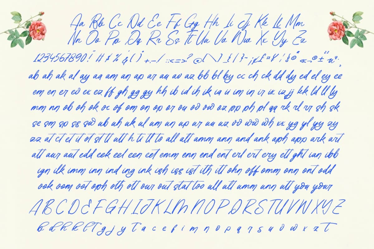 Tender Natural - Handwritten Ink Font font preview 9