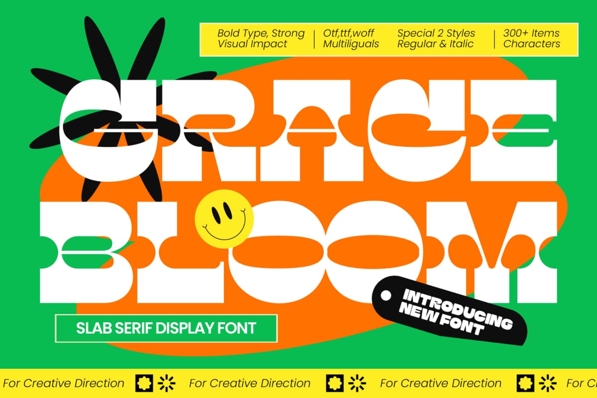 Grace Bloom – Slab Serif Display Font font preview