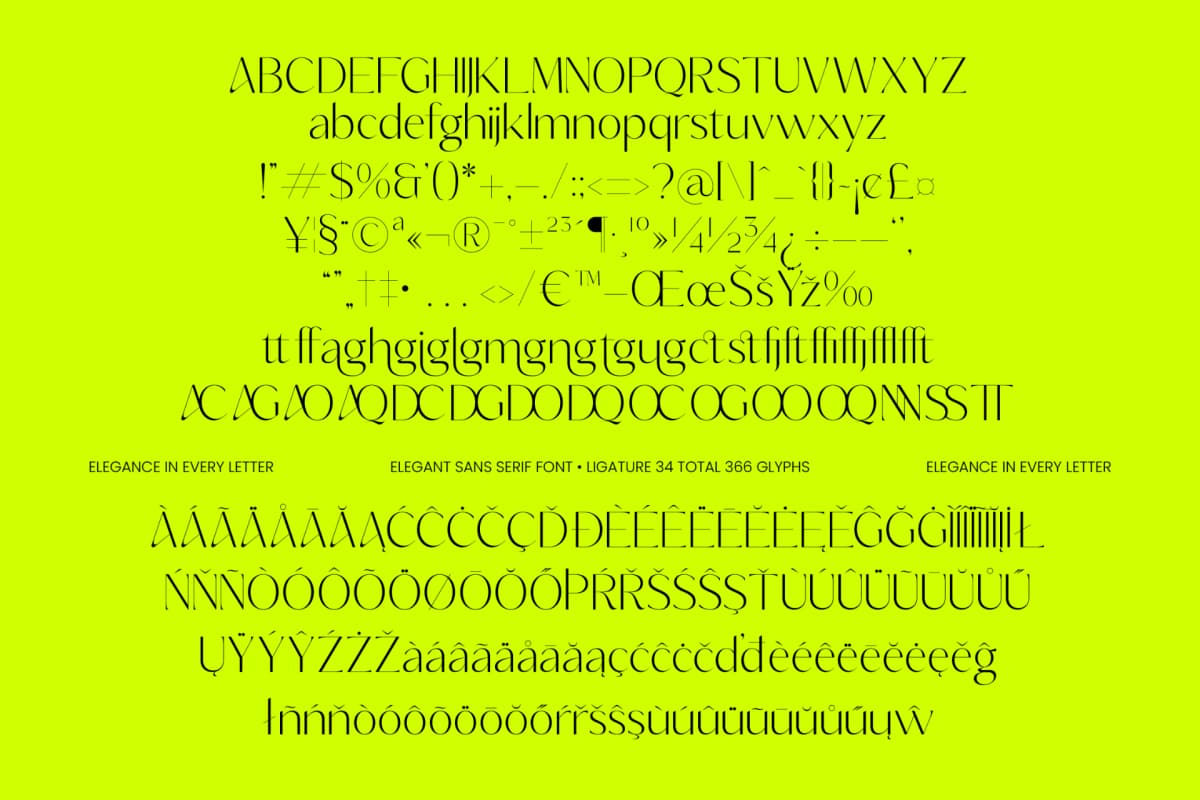 Silence Night – Elegant Sans Serif Font font preview 10