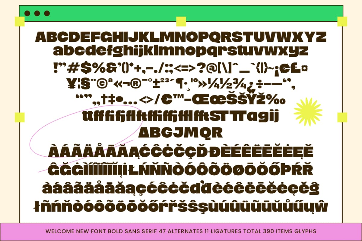 Charm Florals – Bold Sans Serif Font font preview 10