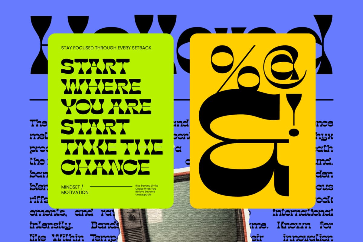 Stay Moosen – Psychedelic Display Font font preview 8