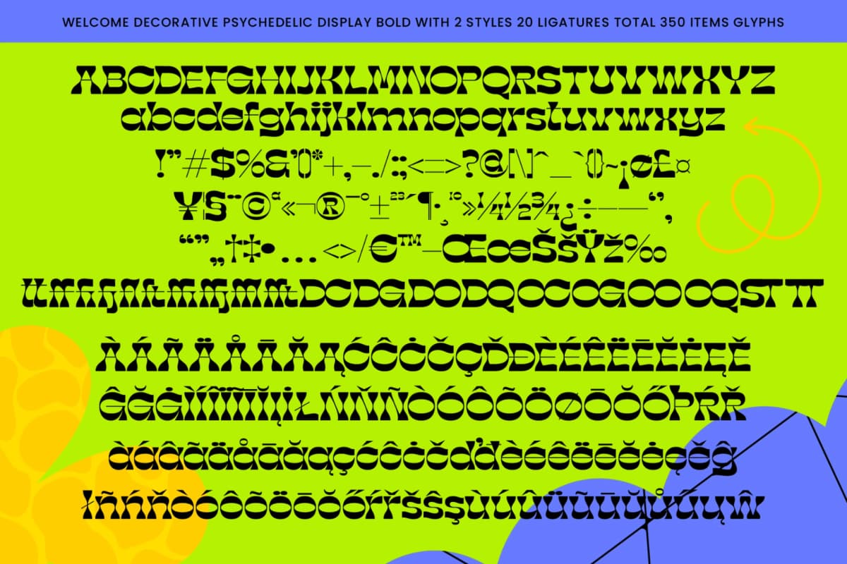 Stay Moosen – Psychedelic Display Font font preview 10