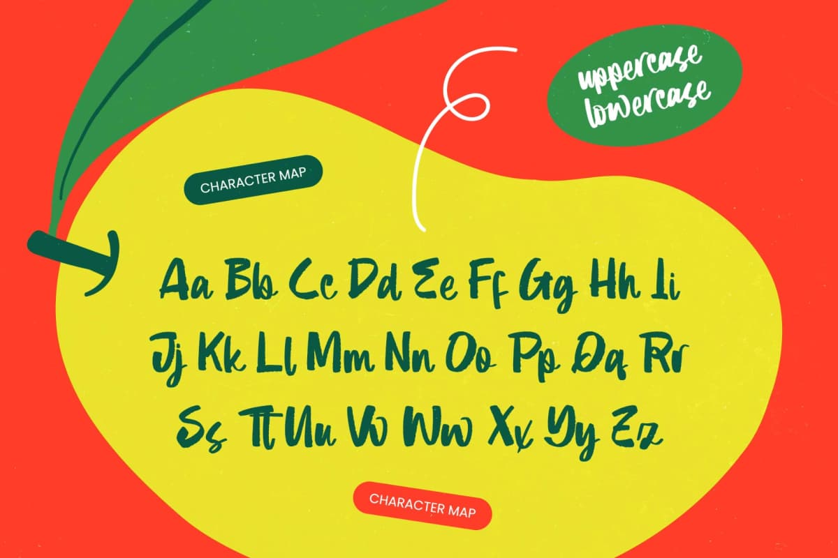 Moment Fruitful - Modern Brush font preview 8
