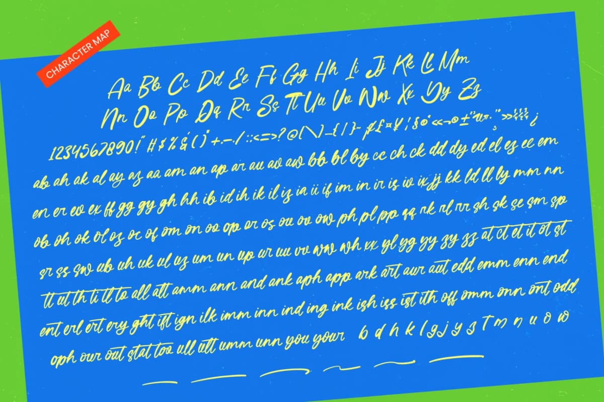 Blasting - Bold Handwritten font preview 9