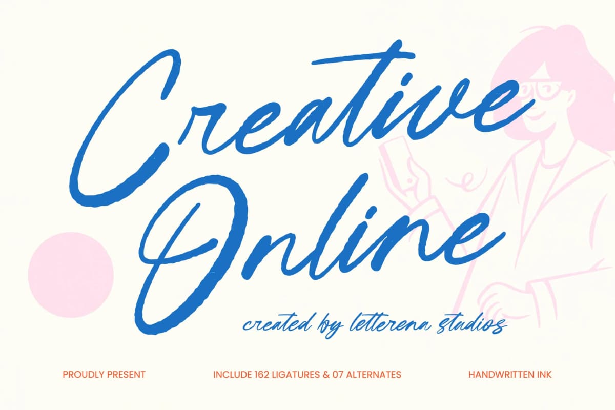 Creative Online - Handwritten Ink font preview