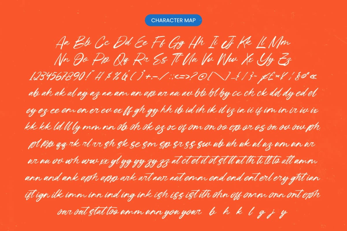 Creative Online - Handwritten Ink font preview 9