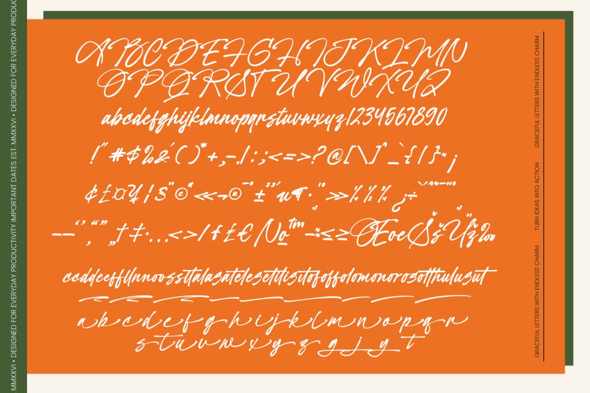Welcrast - Elegant Signature Script font preview 10