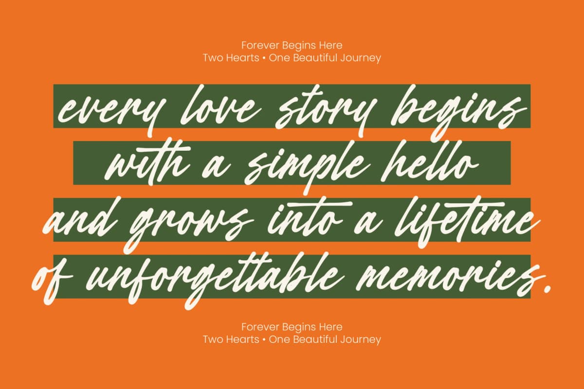 Welcrast - Elegant Signature Script font preview 2