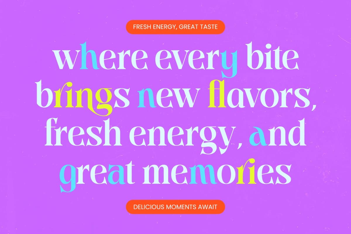 Cooking Paradise – Serif Display Font font preview 6