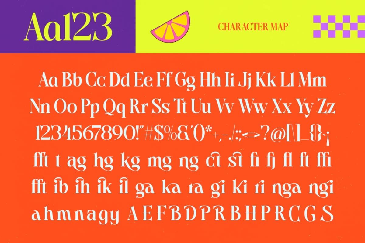 Cooking Paradise – Serif Display Font font preview 8